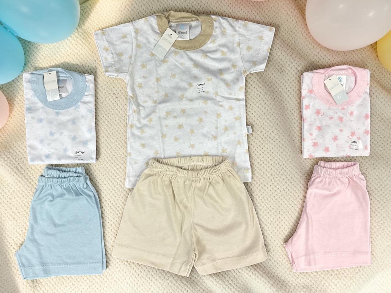 Conjunto Pijama Algodon (Remera y Short) Gamise T.(1 al 4) Art.37