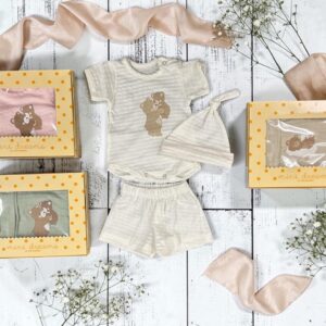 Set en caja 3 piezas Manga Corta “Cloque” Dreams T.(0-1-2) Art.672