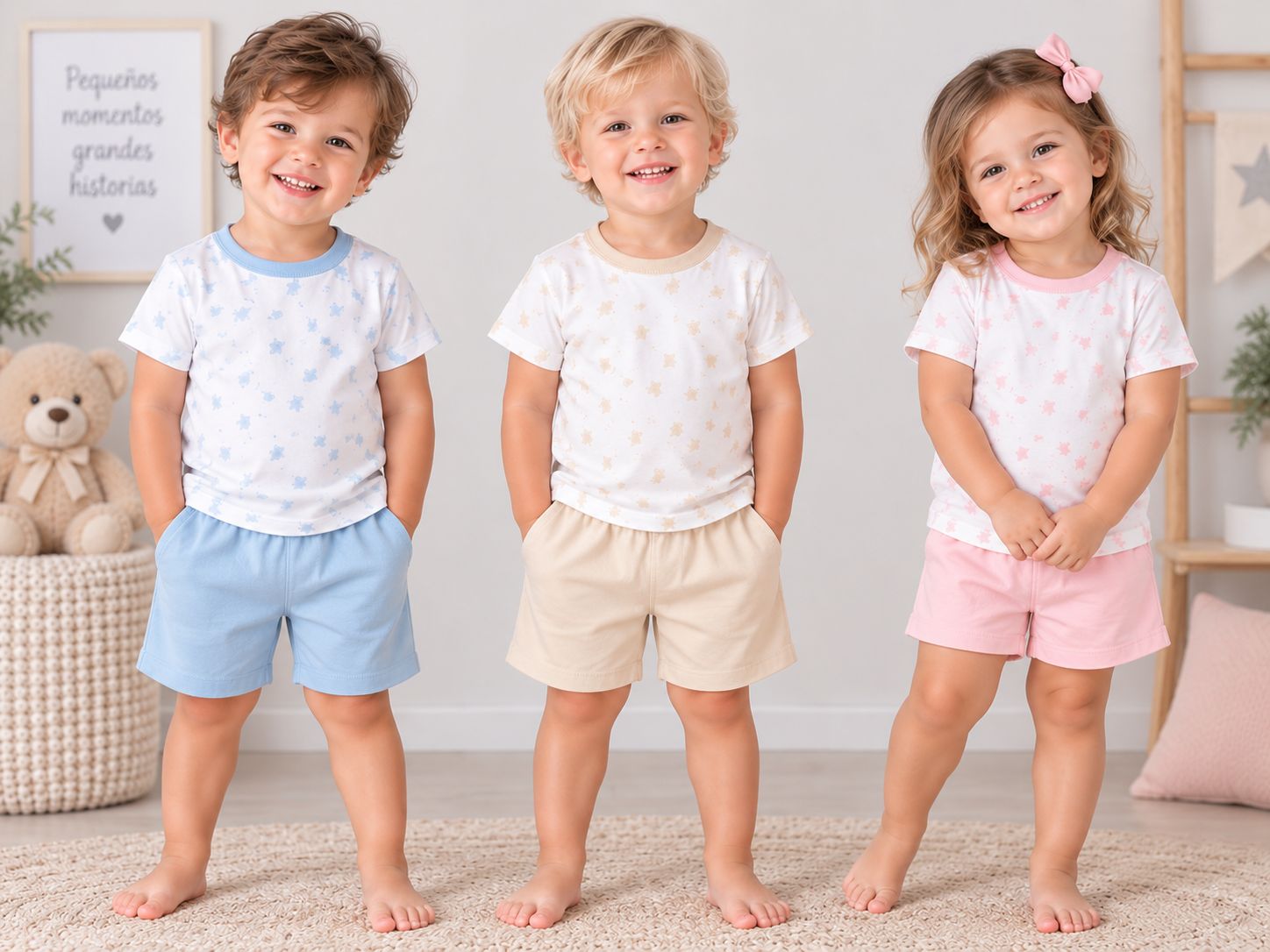Conjunto Pijama Algodon (Remera y Short) Gamise T.(1 al 4) Art.37