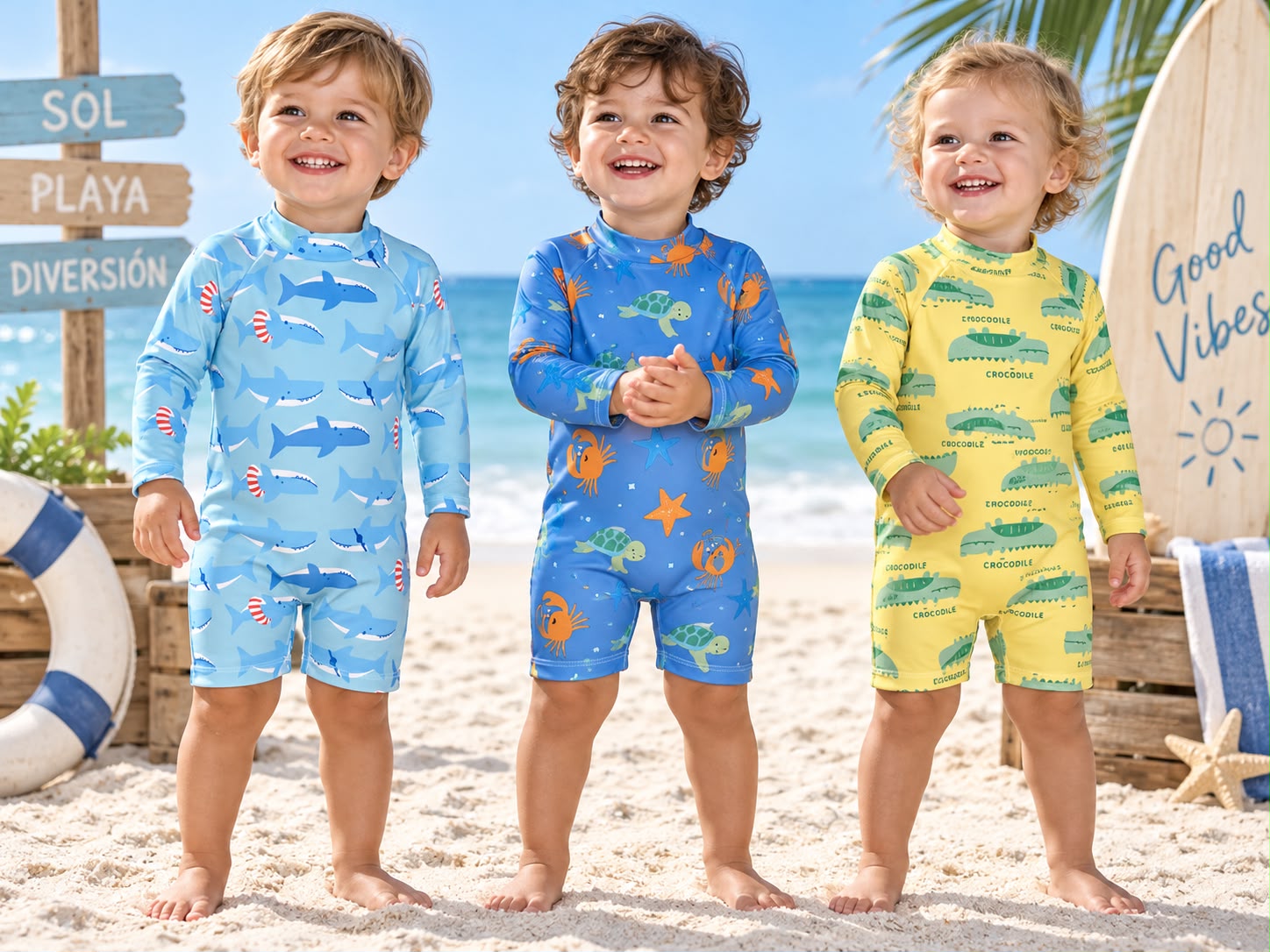 Entero UV Estampado Nene "Big Bay" T.(6 a 9, 9 a 12, 18, 24 y 36 meses) Art.12
