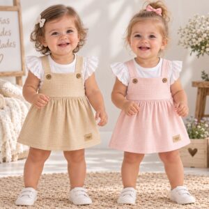 Body Vestido Jumper "Algodon Pixel" Yaby T.(0-3/3-6/6-9/9-12/12-18 meses) Art.27022