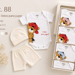Set en caja 3 piezas manga corta Micky Baby T.(0-1-2) Art.88