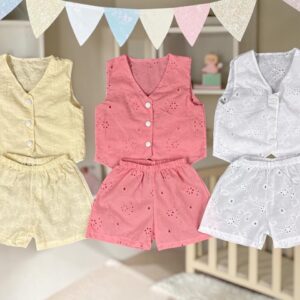 Conjunto Broderi (Chaleco y Short) T.(1 al 5) "Esteban Babies"