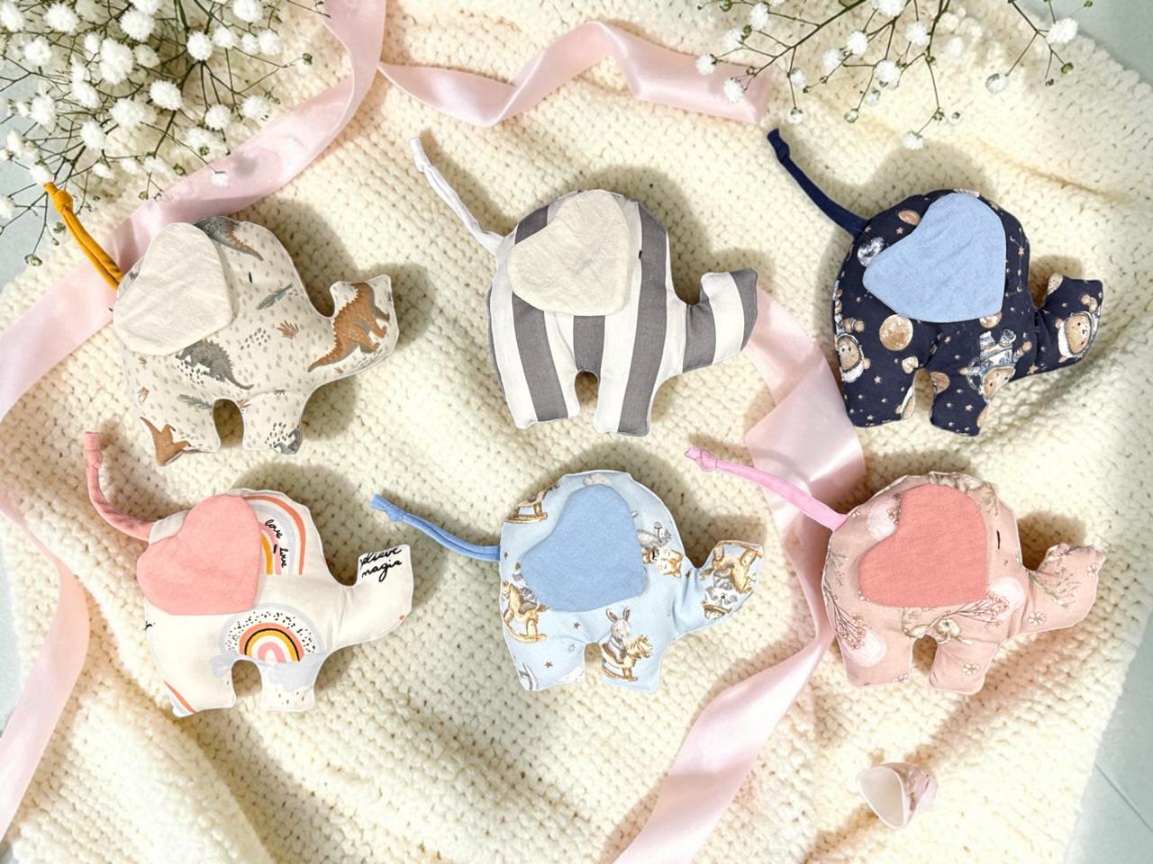 Sonajero de Tela “Elefante" “Pame Babies” Surtido de colores OFERTA