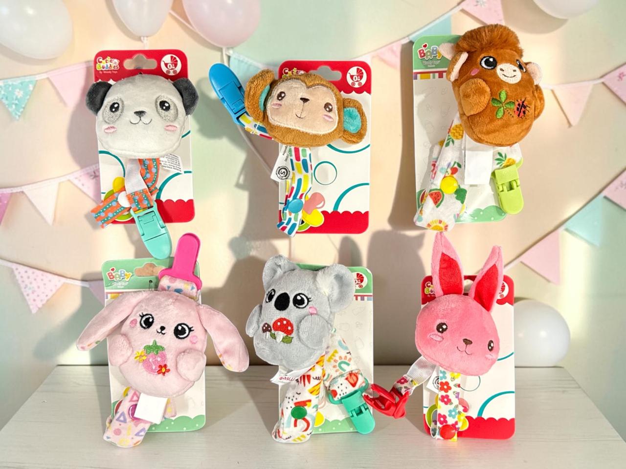 Portachupete Estampado Broche De Plastico con MUÑECO “Woody Toys” Art.9586