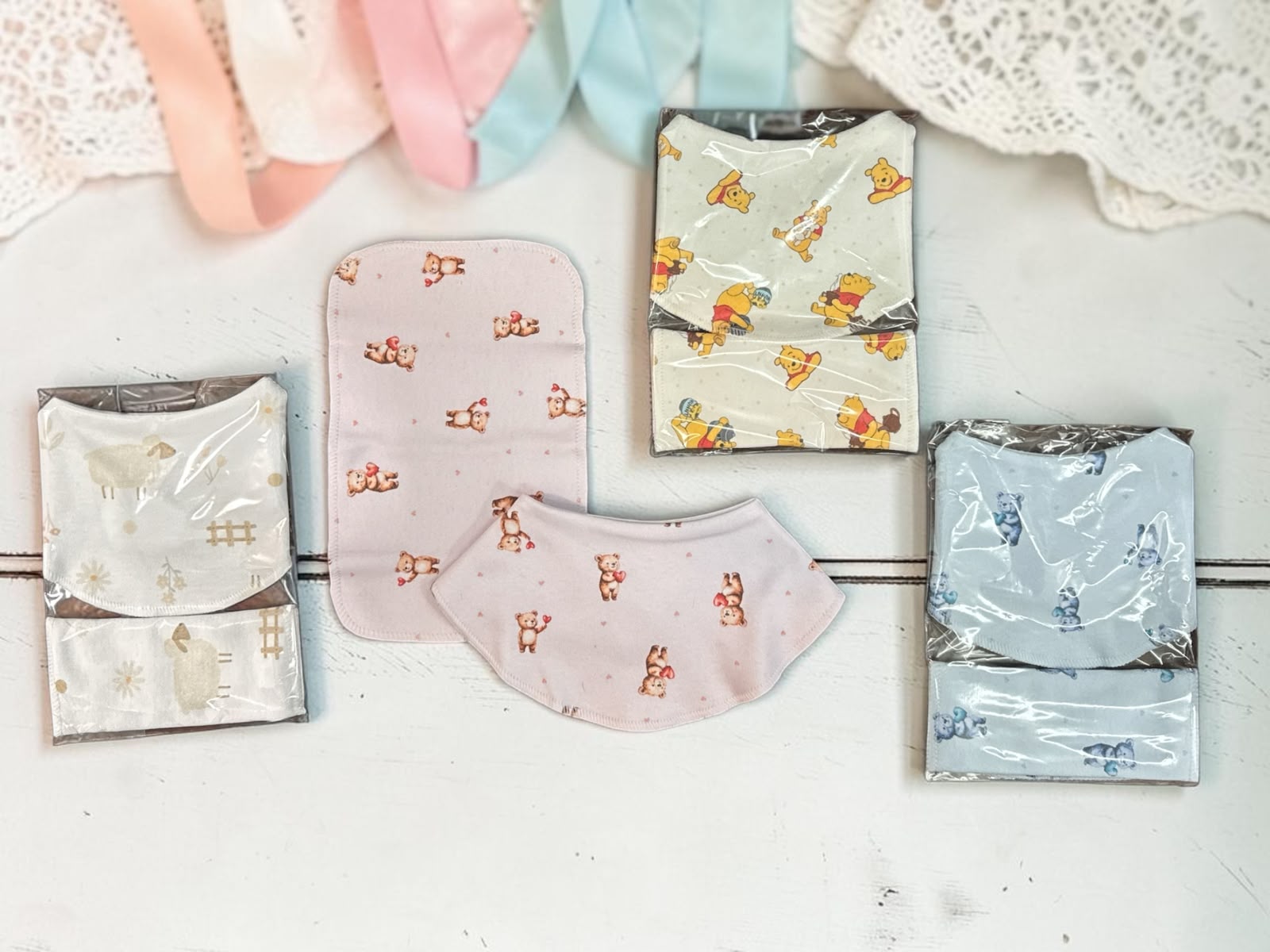 Set Babero y Babita Algodon “Pame Babies”