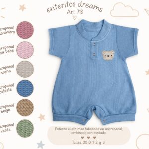 Entero Cuello Mao “Micropanal” Dreams T.(00 al 3) Art.718
