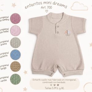 Entero Cuello Mao “Micropanal” Mini Dreams T.(S-M-L-XL) Art.700