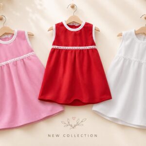 Vestido linon liso con cintura Lola T.(1 al 4) Art.428