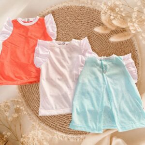 Blusa Algodon con volados “Lola” T.(1 al 4)