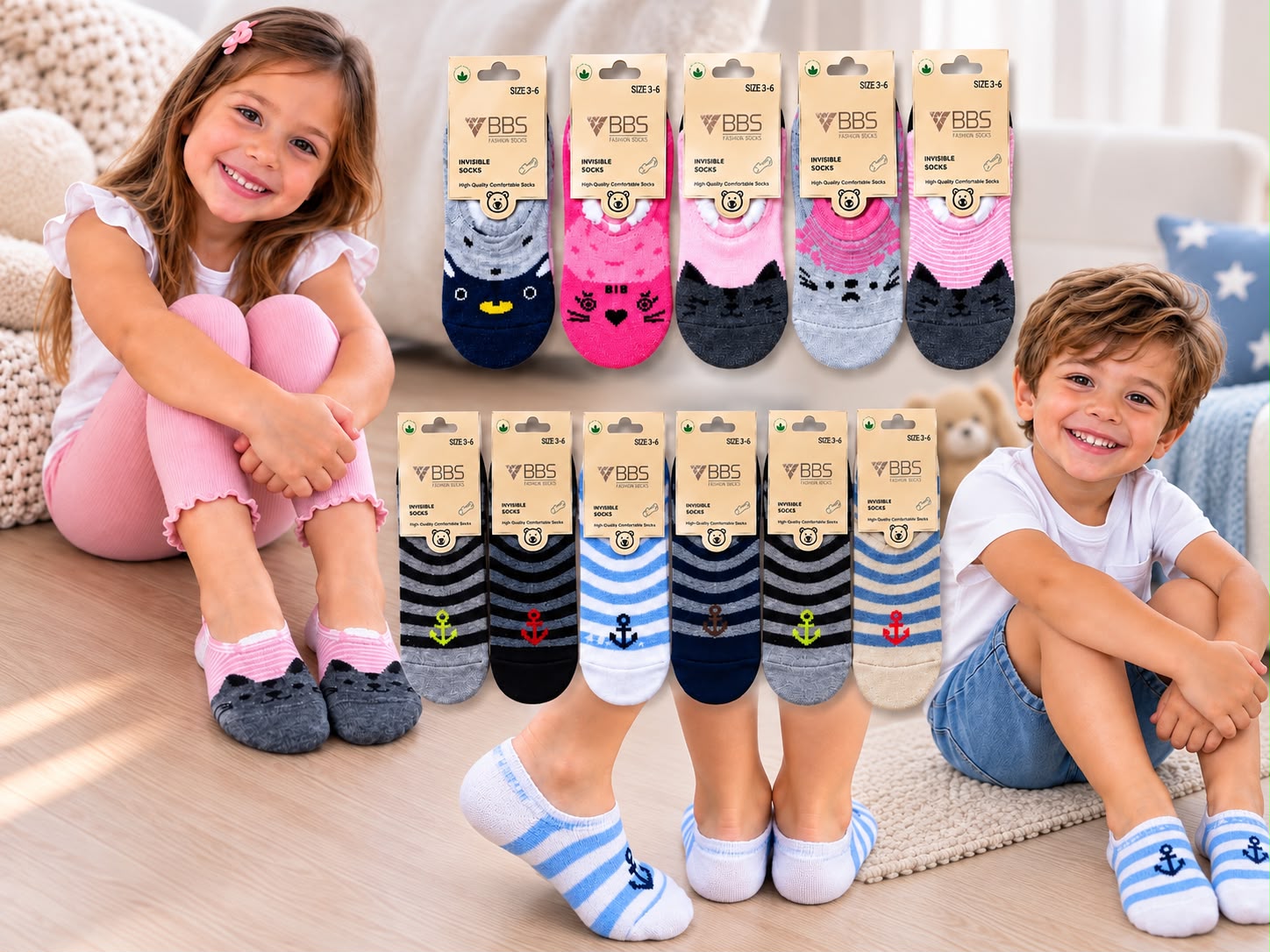 Zoquete Invisible para NIÑOS “Analia Babies” Pack x 12