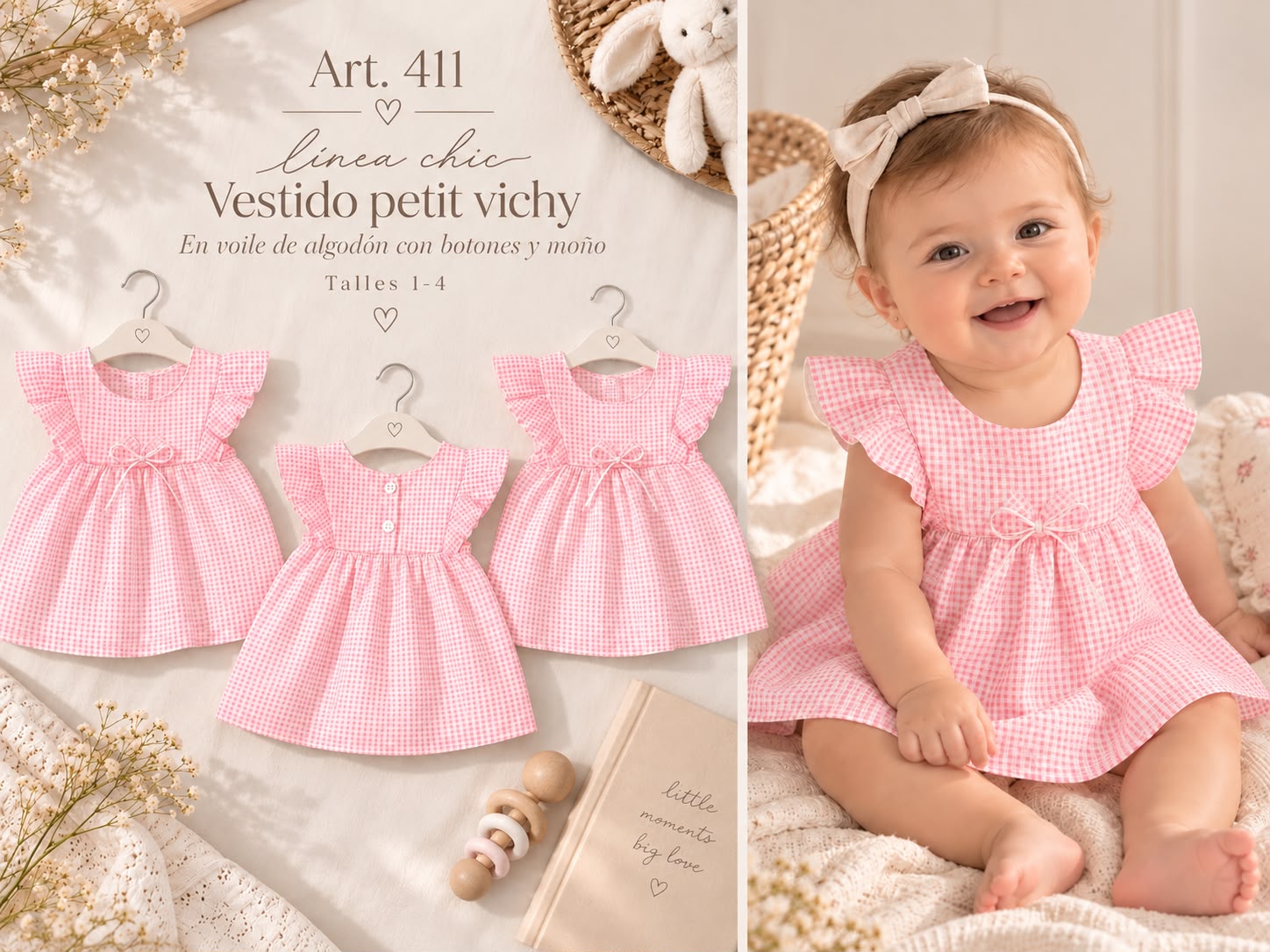 Vestido “Petit Vilchy” Micky Baby T.(1 al 4) Art.411