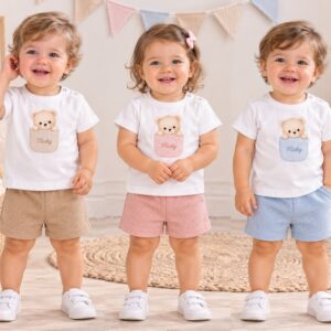Conjunto Manga corta (Remera Algodon + Short waffle) Micky Baby T.(1 al 4) Art.520