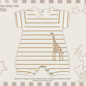 Entero manga corta rayado NENE “Mini Dreams” T.(S-M-L-XL) Art.906 SURTIDO DE COLORES-OFERTA PRETEMPORADA