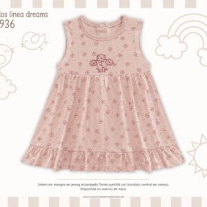 Solero Algodon Bordado “Dreams” T.(0 al 3) Art.936 SURTIDO DE COLORES-OFERTA PRETEMPORADA