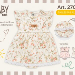 Body Vestido estampado “Yaby” T.(0-3/3-6/6-9/9-12/12-18 meses) Art.27021