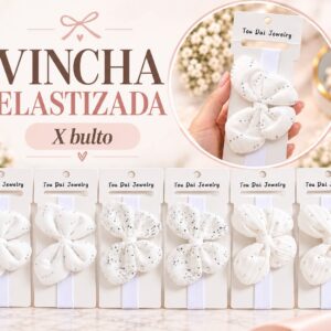 Vincha Elastizada Con Moño “Analia Babies” Pack x 12