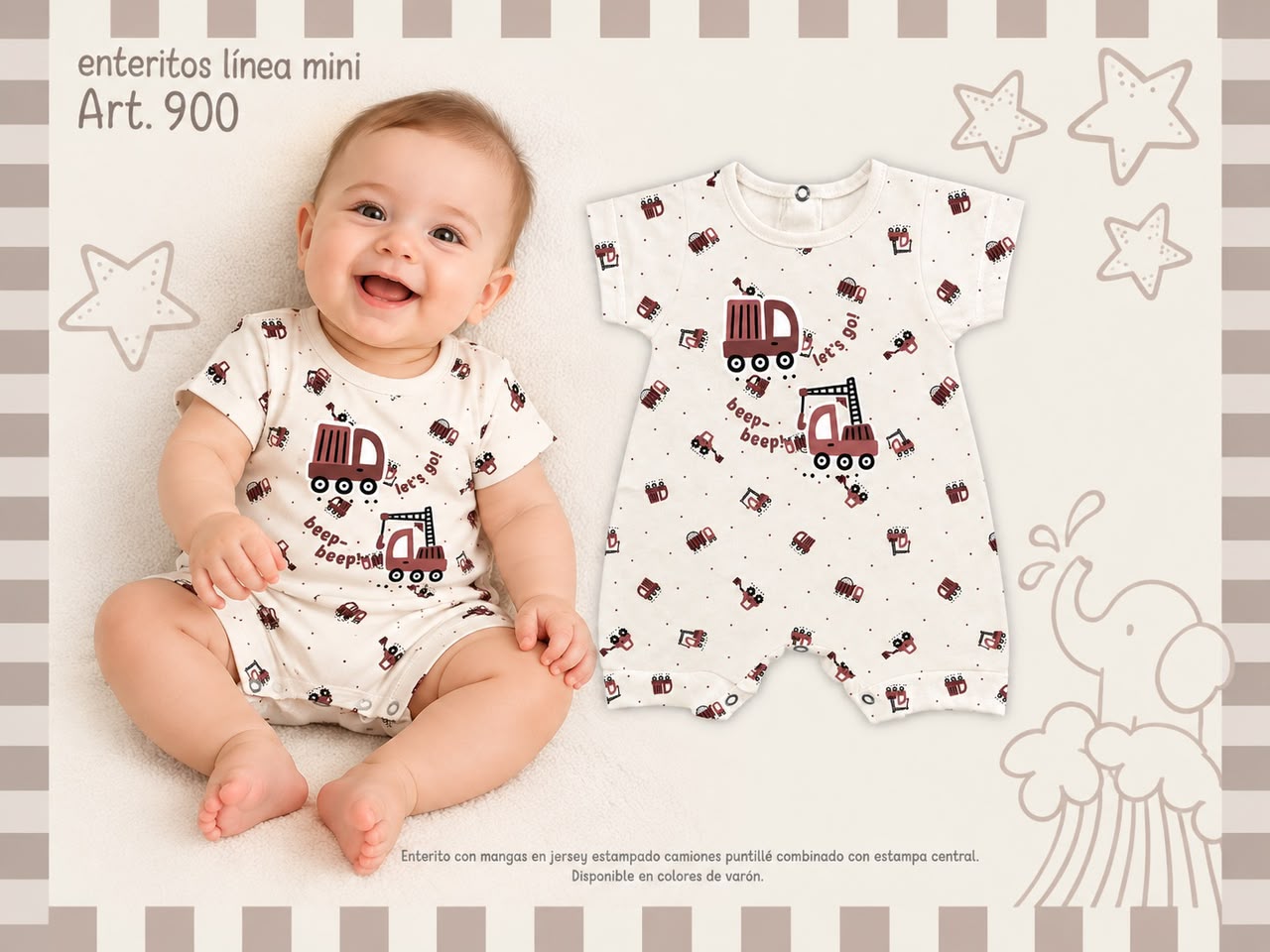 Entero manga corta NENE “Mini Dreams” T.(S-M-L-XL) Art.900 SURTIDO DE COLORES-OFERTA PRETEMPORADA