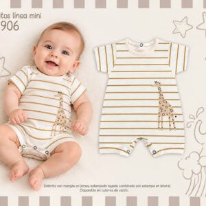 Entero manga corta rayado NENE “Mini Dreams” T.(S-M-L-XL) Art.906 SURTIDO DE COLORES-OFERTA PRETEMPORADA