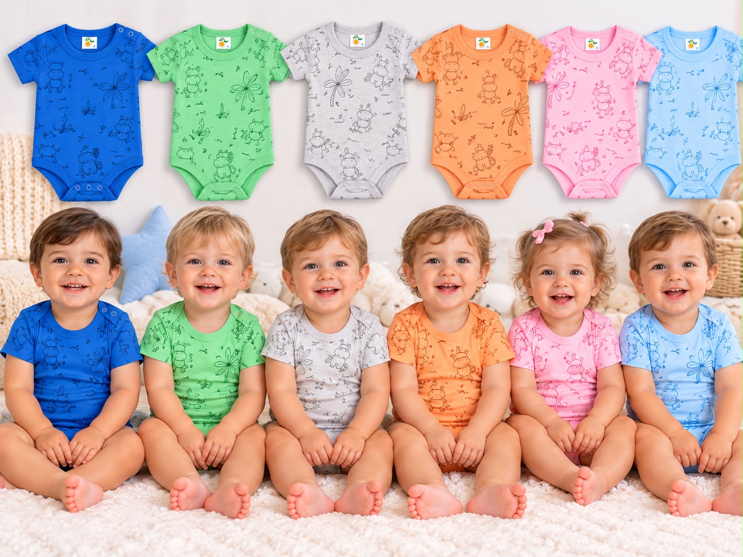 Body Manga Corta Estampado MODA “Naranjo” T.(5 y 6) Art.2621E SUPEROFERTA