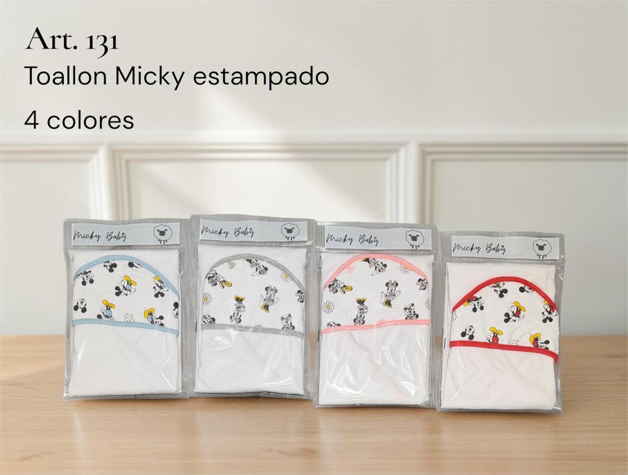Toallon “Towel” Mickey “Micky Baby” Art.131 Surtido de colores