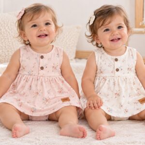 Body vestido estampado cuello mao “Yaby” T.(0-3/3-6/6-9/9-12/12-18 meses) Art.27047