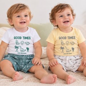 Conjunto (Body extensible + Short Rustico Estampado) “Yaby” T.(0-3/3-6/6-9/9-12/12-18 meses) Art.27007