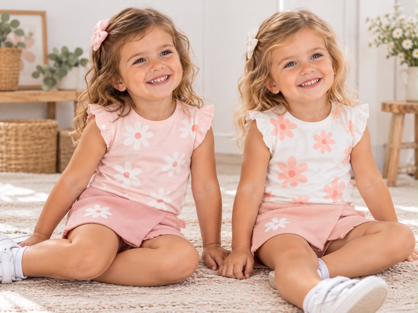 Conjunto (Remera Estampada + Short Pollera Rustico) Yaby T.(9-12/12-18/24/36 meses) Art.27027