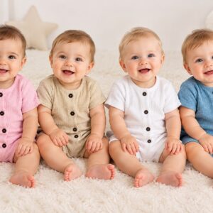 Entero con broche “Hawaii” July Baby T.(0-3/3-6/6-9 meses) Surtido de colores
