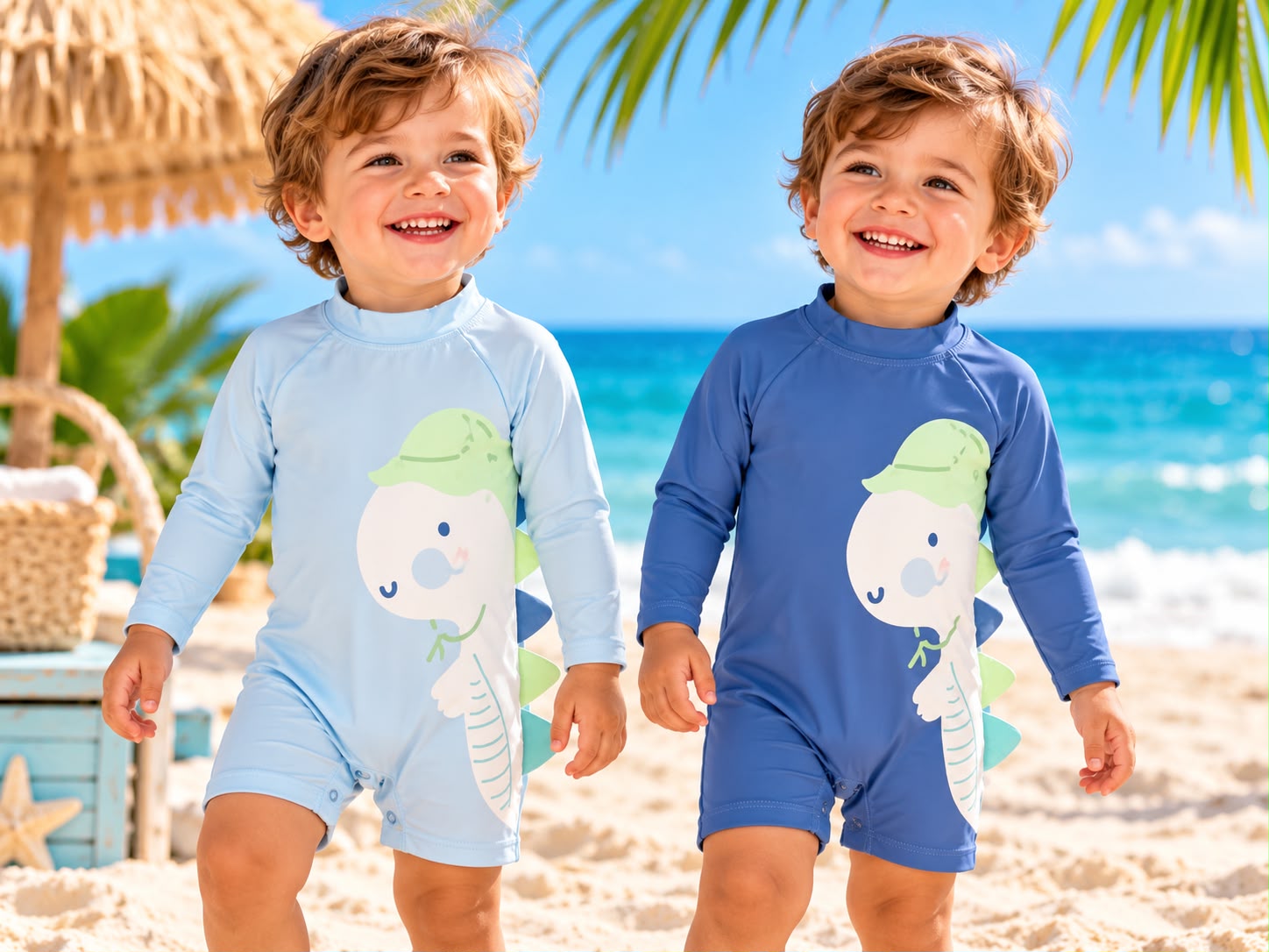 Entero UV estampado con orejas BEBE "Naranjo" T.(2 al 6)(Hasta 3 años) Art.59230