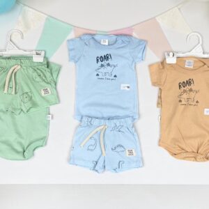 Conjunto Algodon Nene (Body + Short) Big Bay T.(RN/0-3/3-6/6-9/9-12 meses) Art.17698