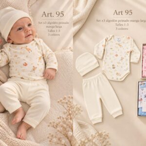 Set en Caja 3 piezas Manga Larga Micky Baby T.(1-2-3) Art.95