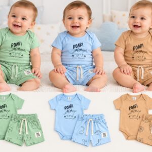 Conjunto Algodon Nene (Body + Short) Big Bay T.(RN/0-3/3-6/6-9/9-12 meses) Art.17698