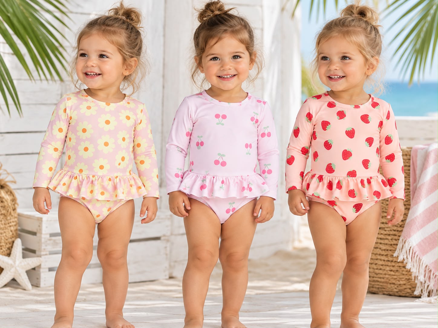Body UV estampado con volados “Big Bay” T.(6-9/9-12/18/24/36 Meses) Art.14-1 (En Bolsa Ziploc)