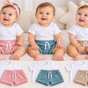 Conjunto (Remera + Short Hawaii) July Baby T.(0-3/3-6/6-9 meses)