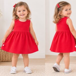 Vestido Bambula ROJO “Gamise” T.(0 al 4) Art.110