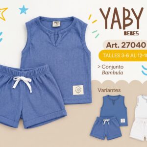 Conjunto “Bambula” (Musulosa + Short) YABY T.(3-6/6-9/9-12/12-18 meses) Art.27040