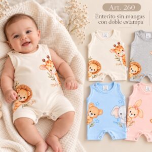 Entero Sin manga con estampa Micky Baby T.(0 al 3) Art.260