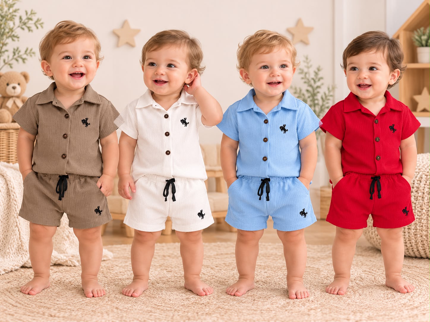 Conjunto camisa y short “Hawaii” T.(1 al 5) “Kayito Babies”