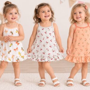 Vestido Algodon Estampado con volados "Big Bay" T.(6-9/9-12/18/24/36 Meses) Art.27677