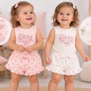 Conjunto (Body Sin Manga + Short Plumeti) “Yaby” T.(3-6/6-9/9-12/12-18 meses) Art.27051