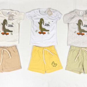 Conjunto Algodon (Remera y Short) "Big Bay" T.(6-9/9-12/12-18/24/36 meses) Art.1062